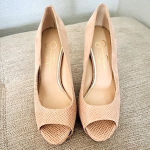 NWOT Jessica Simpson Seliya Peep Toe Stilletos